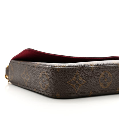 Louis Vuitton Monogram Pochette Felicie Chain Wallet Fuchsia 9 of 15