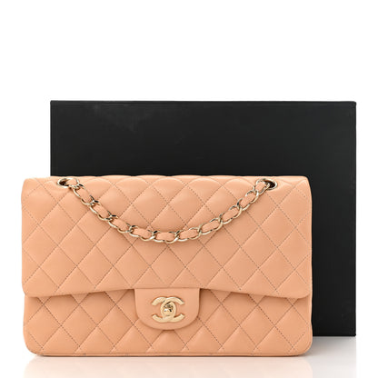 Chanel Lambskin Quilted Medium Double Flap Beige 11 of 11