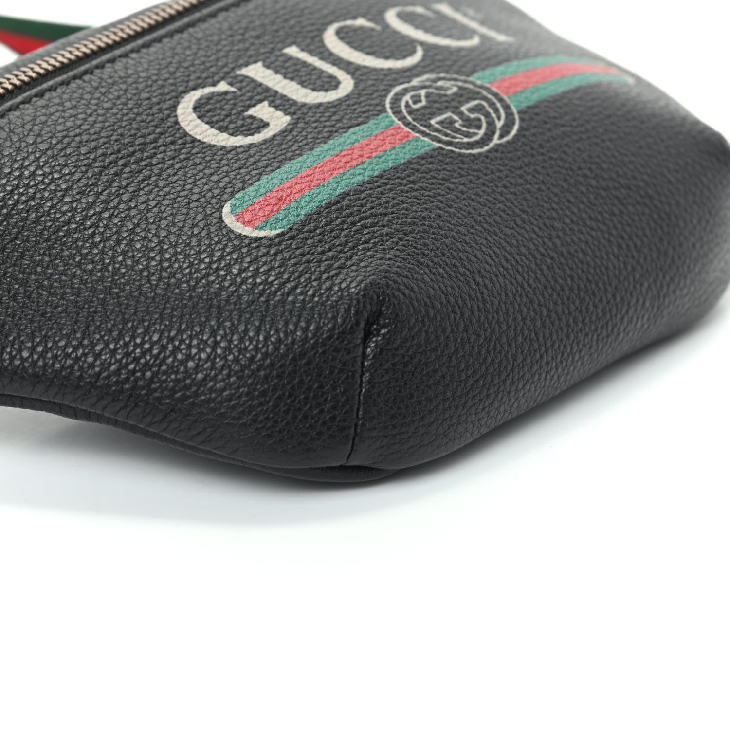 Gucci Grained Calfskin Small Logo Belt Bag Black 6 of 9