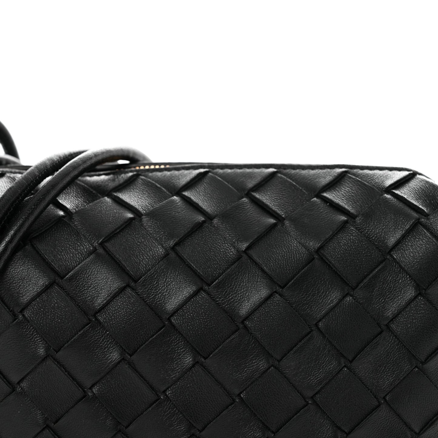 Nappa Intrecciato Mini Loop Camera Bag Black