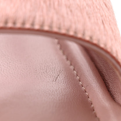 Chanel Calfskin Hair Suede Shearling Dad Sandals 40 Light Pink 10 of 12