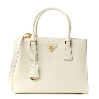 Prada Saffiano Small Galleria Double Zip Tote Talco 1 of 10