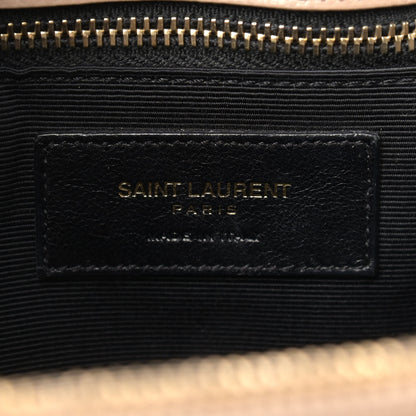 Saint Laurent Grain De Poudre Matelasse Chevron Monogram Shopping Bag Nude Powder 6 of 15