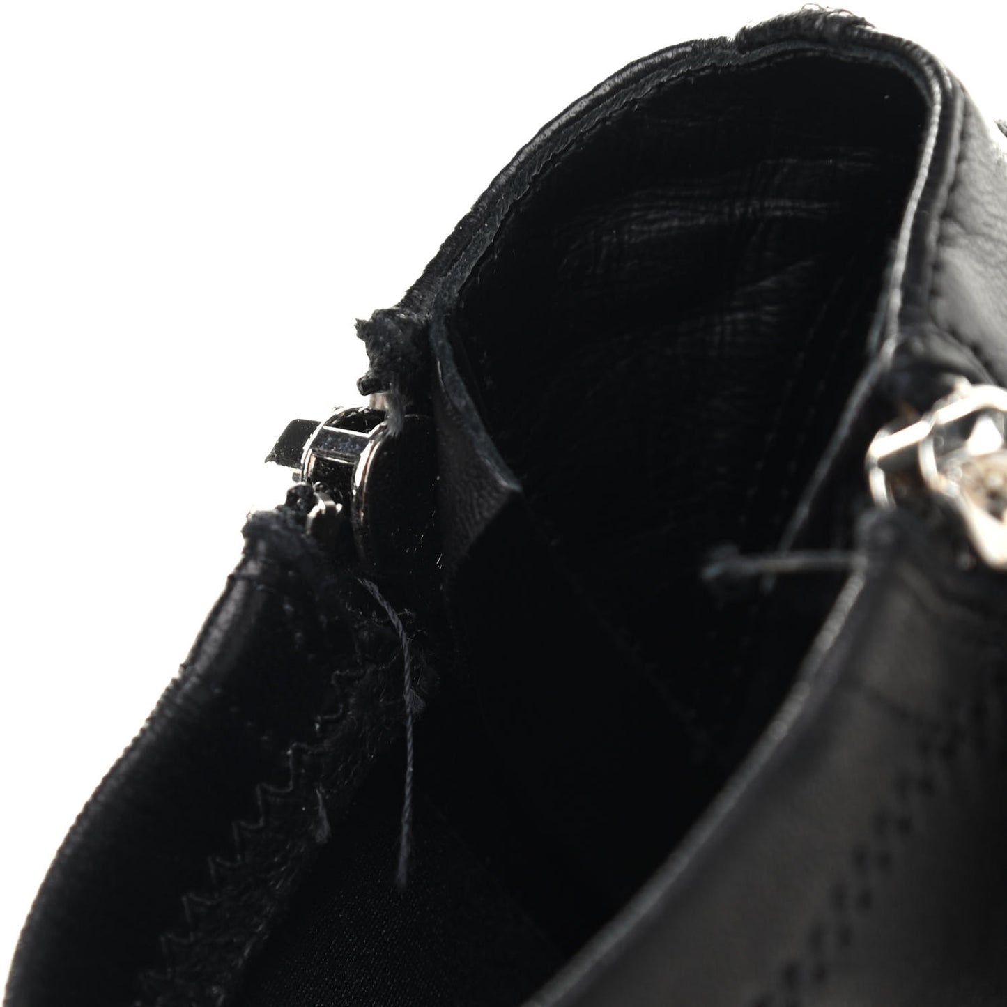 Lambskin Quilted CC Booties 38.5 Black