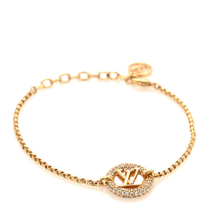 Louis Vuitton Metal Crystal Louise By Night Bracelet Gold 1 of 5