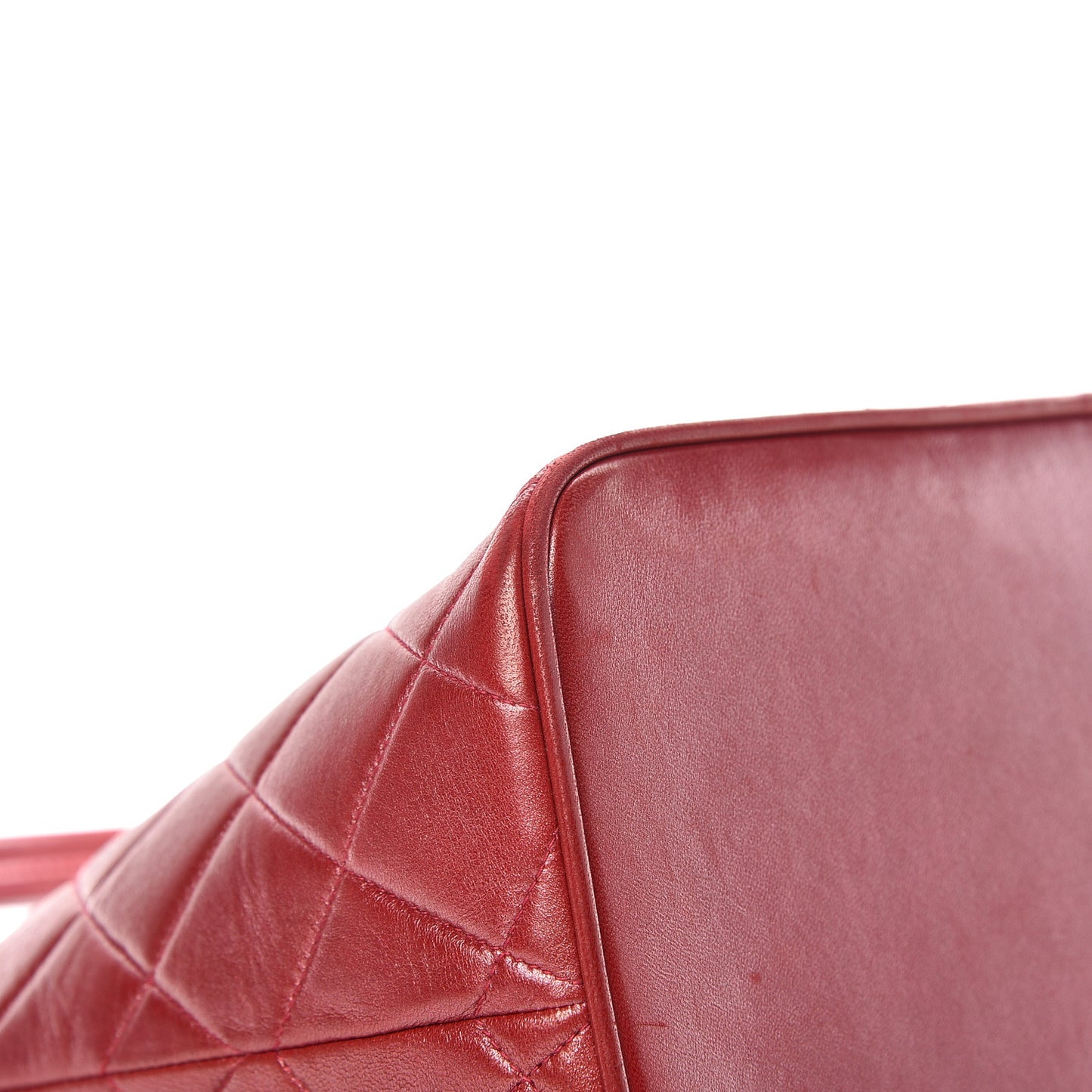 Lambskin Quilted Medallion Tote Red