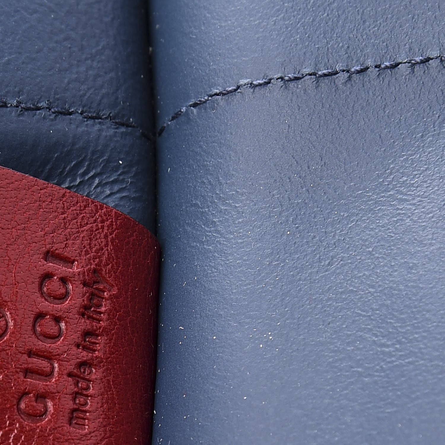 Gucci Suede Calfskin Maxi Rajah Chain Tote New Blue Romantic Cherry 7 of 12