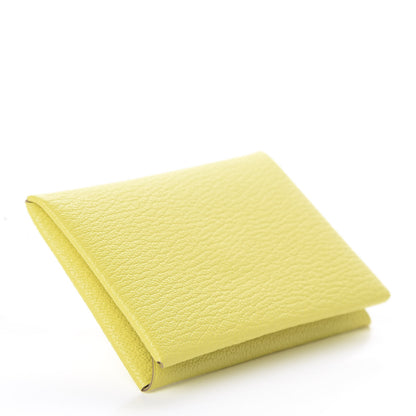 Hermes Chevre Mysore Calvi Card Case Lime 3 of 5