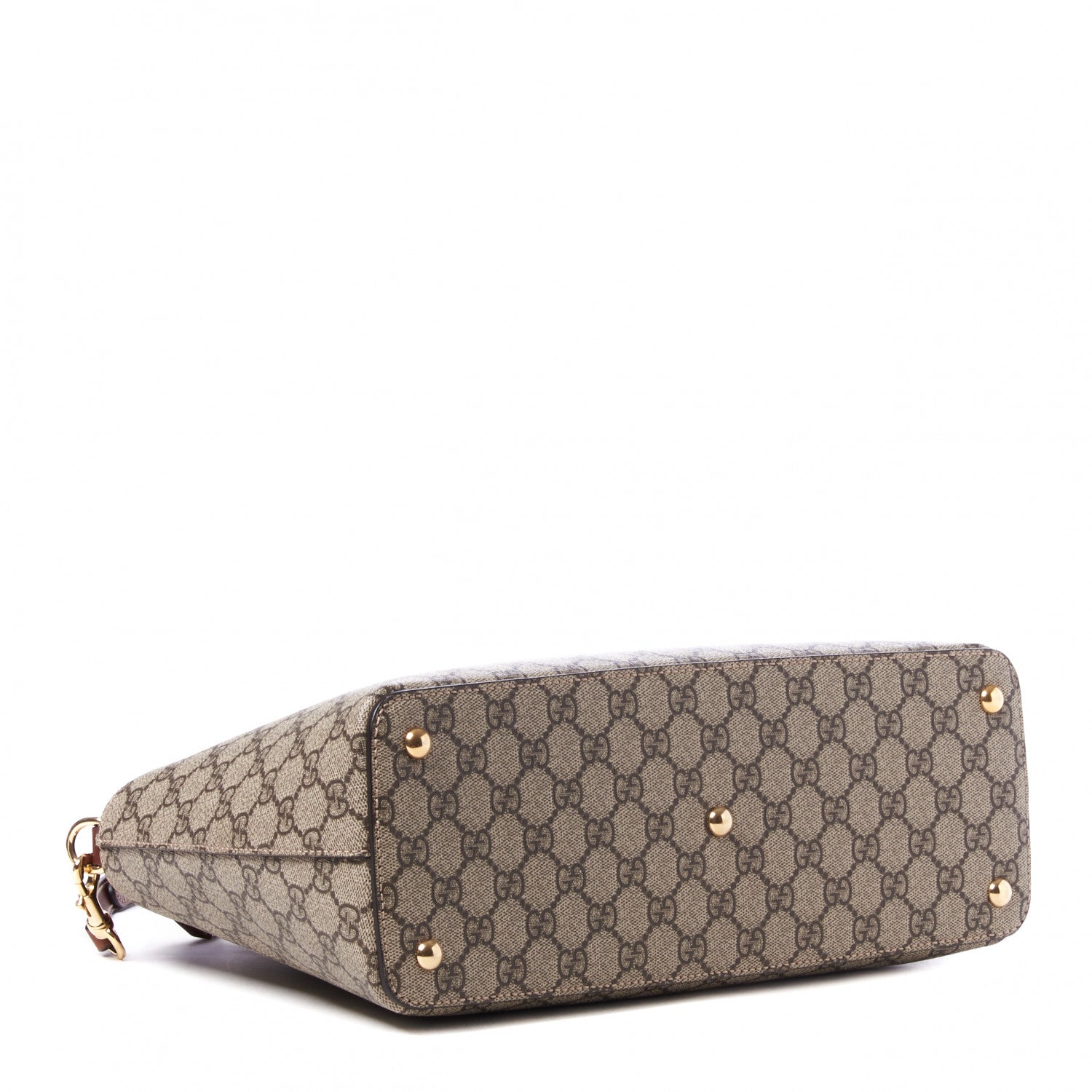 Gucci GG Supreme Monogram Small Zip Top Tote Beige Tuscany 3 of 8