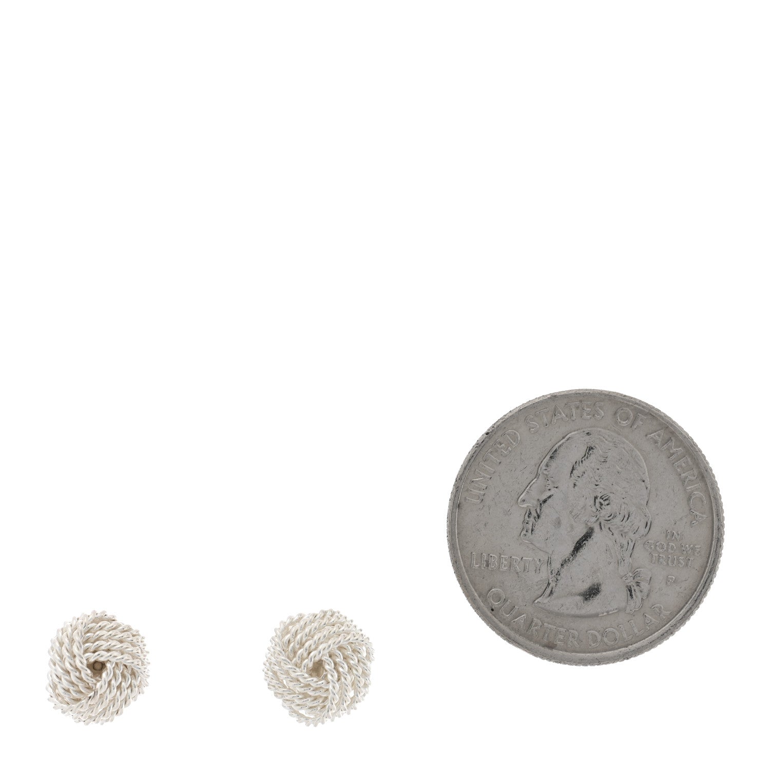 Tiffany Sterling Silver Twist Knot Earrings 2 of 4