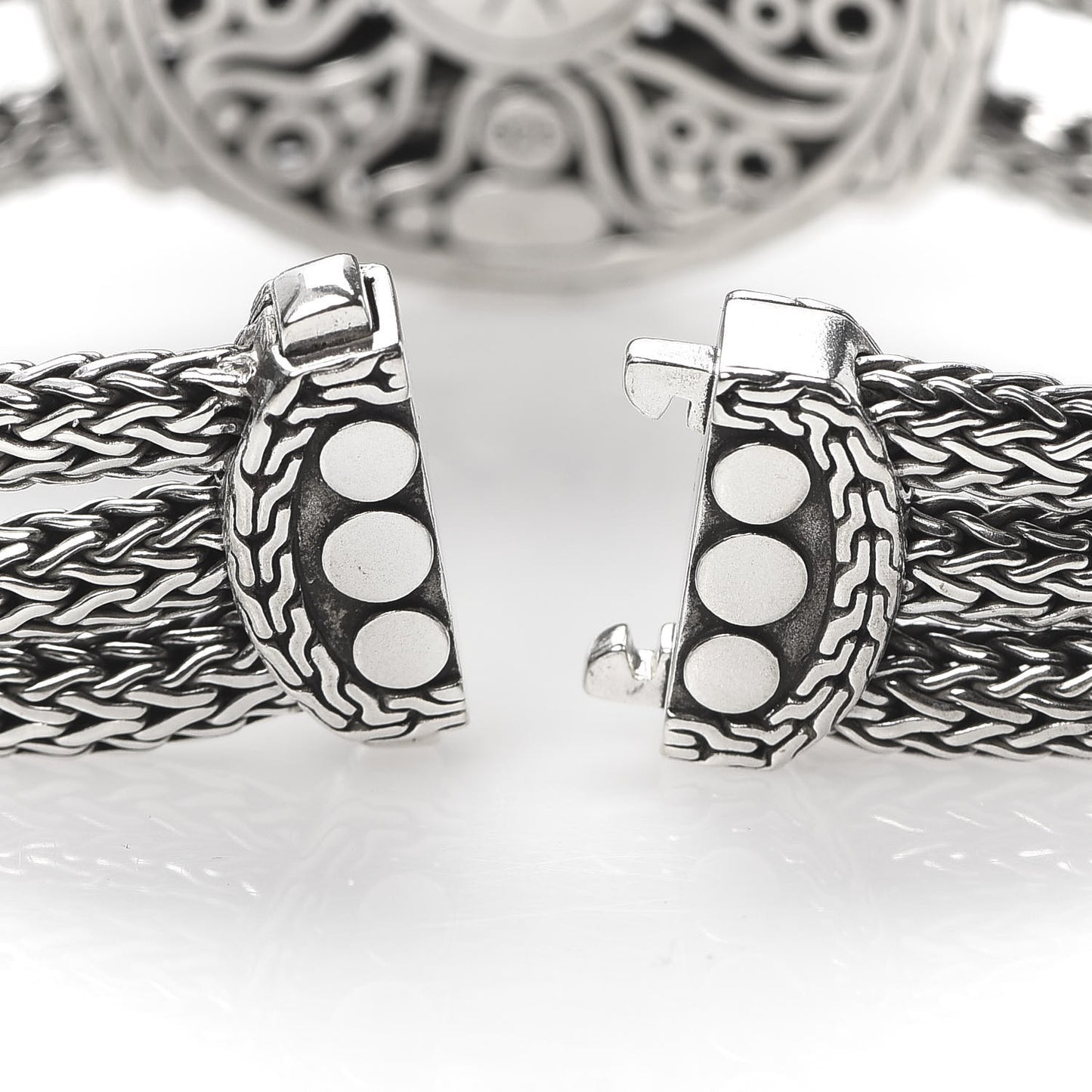 Sterling Silver Dot Nuansa Large Round Station Bracelet