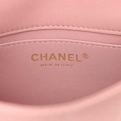 Chanel Lambskin Quilted Mini Heart Charms Flap Light Pink 6 of 10