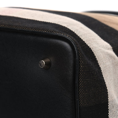 Burberry Canvas Mega Check Medium Susanna Hobo Black 12 of 12