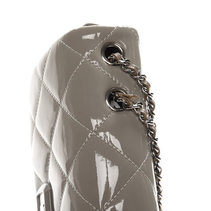 Chanel Patent Quilted Mademoiselle East West Flap Light Gray 10 of 13