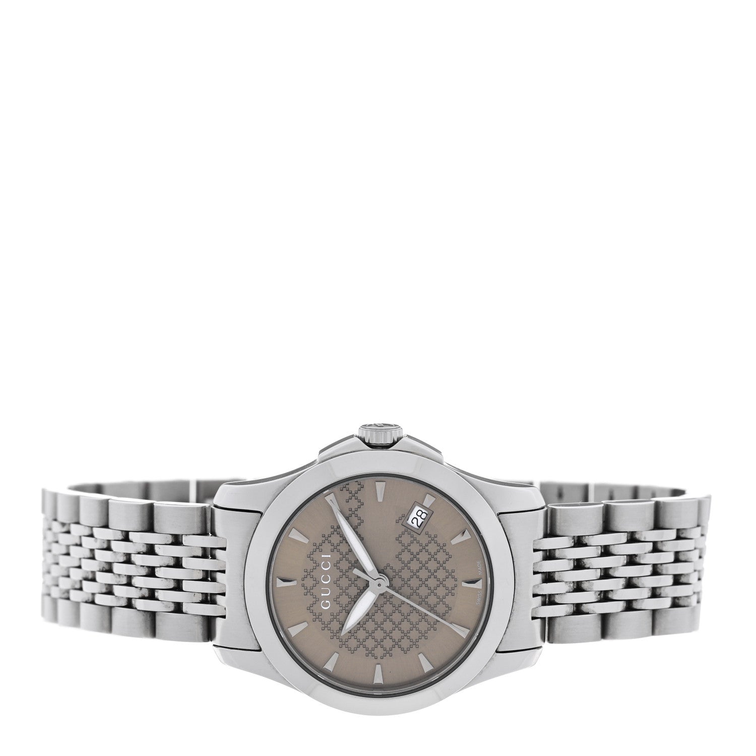 Gucci Stainless Steel 27mm G-Timeless Quartz Watch Brown 2 of 5