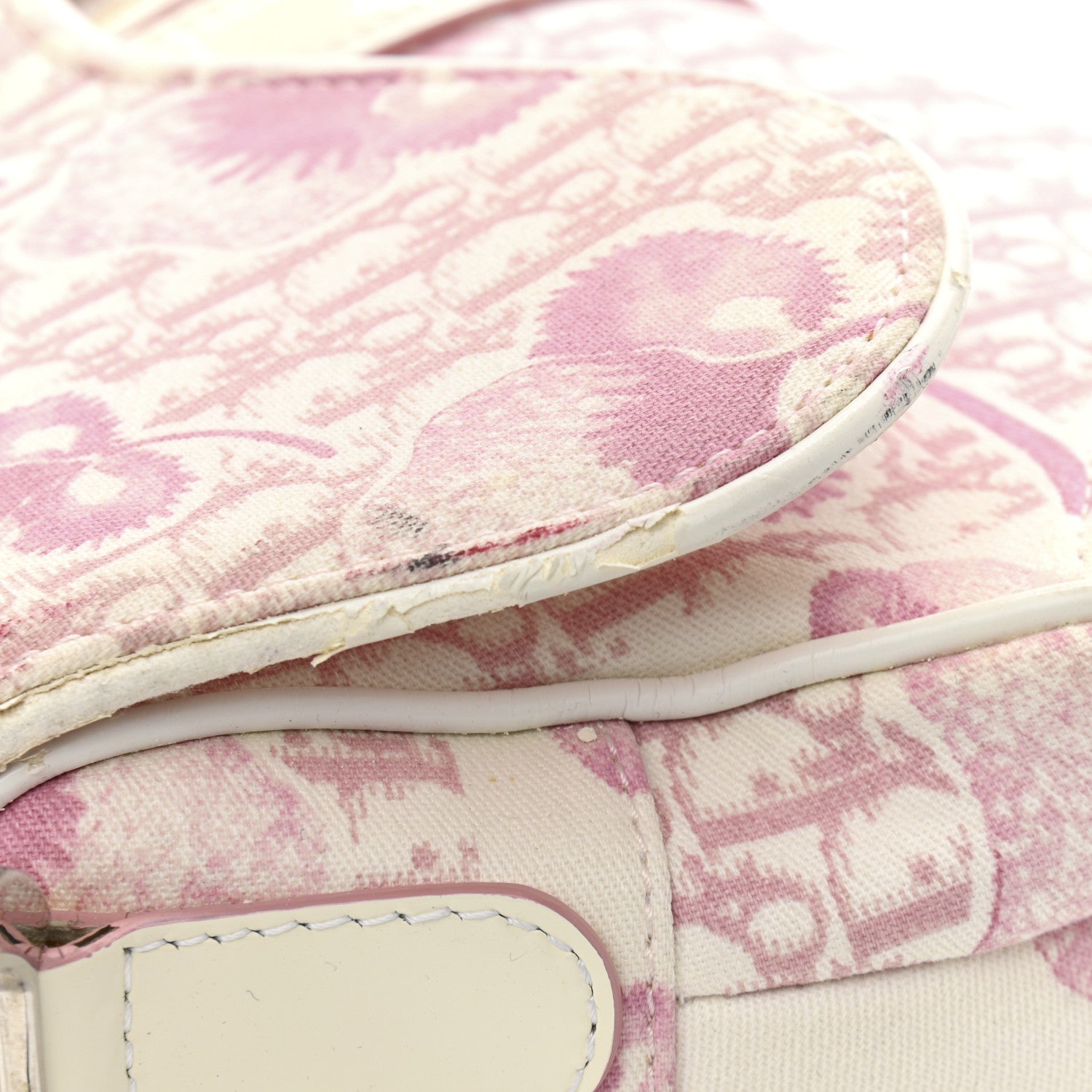 Christian Dior Monogram Floral Saddle Bag Pink 12 of 18