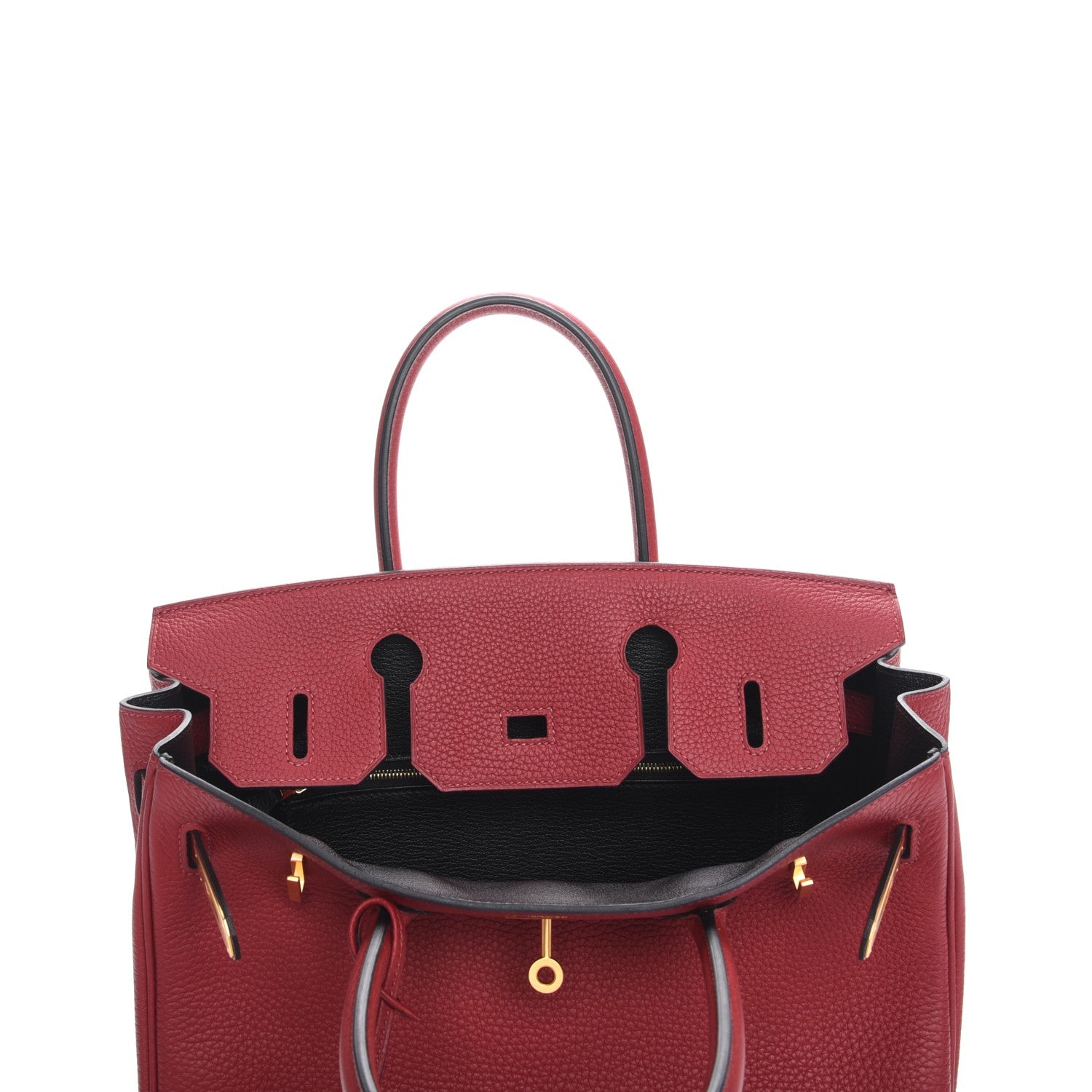 Hermes Taurillon Clemence Birkin 30 Rouge Grenat 13 of 28