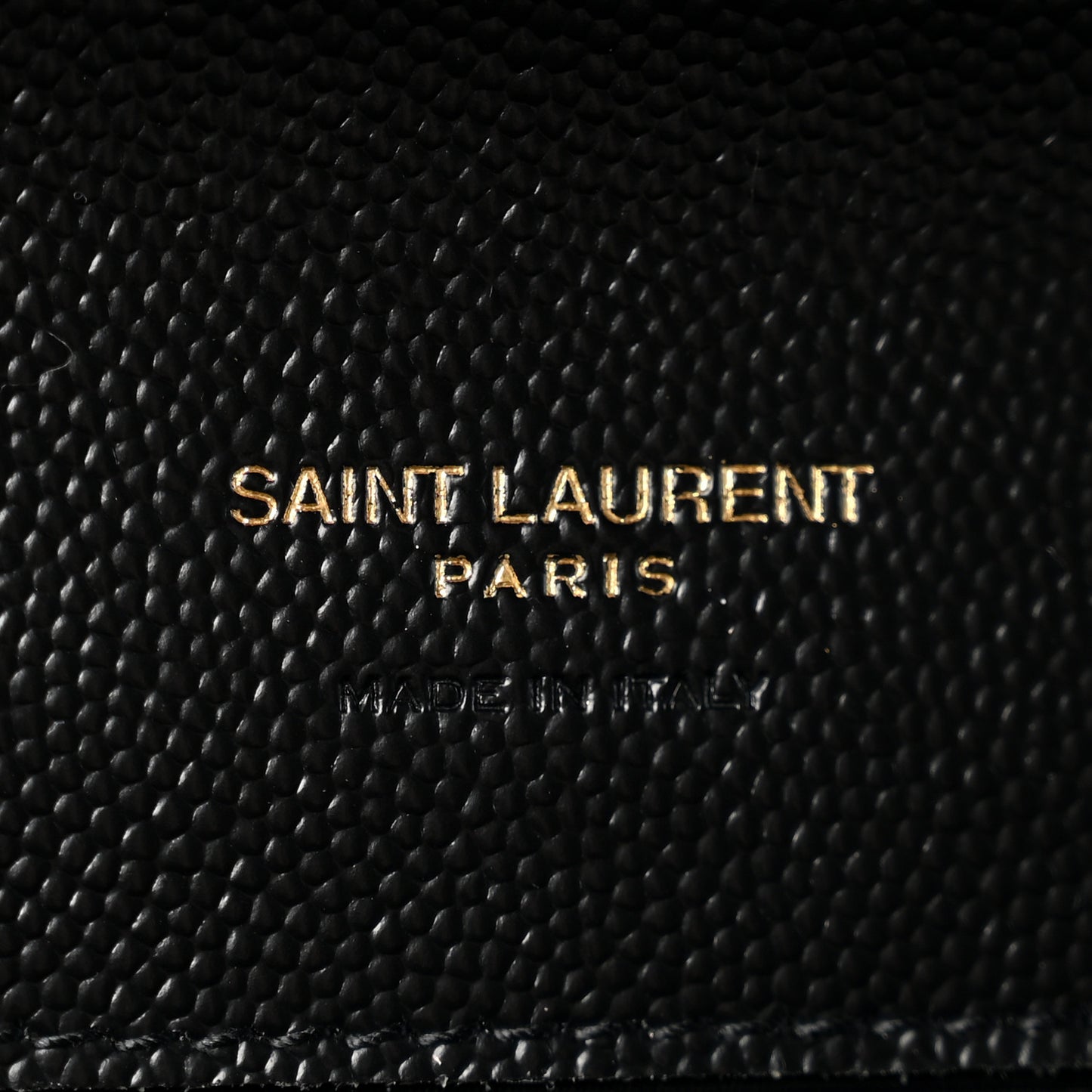 Grain De Poudre Matelasse Chevron Monogram Envelope Clutch Black