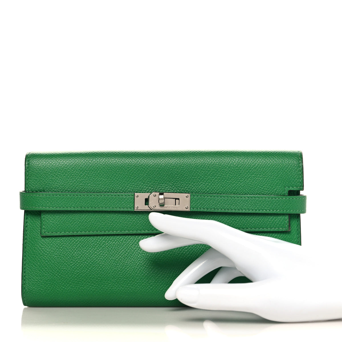 Hermes Epsom Kelly Longue Wallet  Bambou 2 of 8