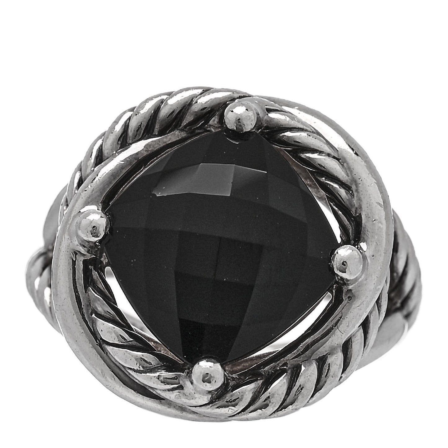 DAVID YURMAN Sterling Silver Black Onyx 11mm Infinity Ring