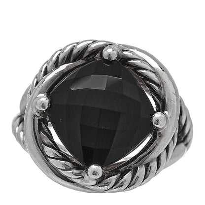 David Yurman DAVID YURMAN Sterling Silver Black Onyx 11mm Infinity Ring 1 of 5