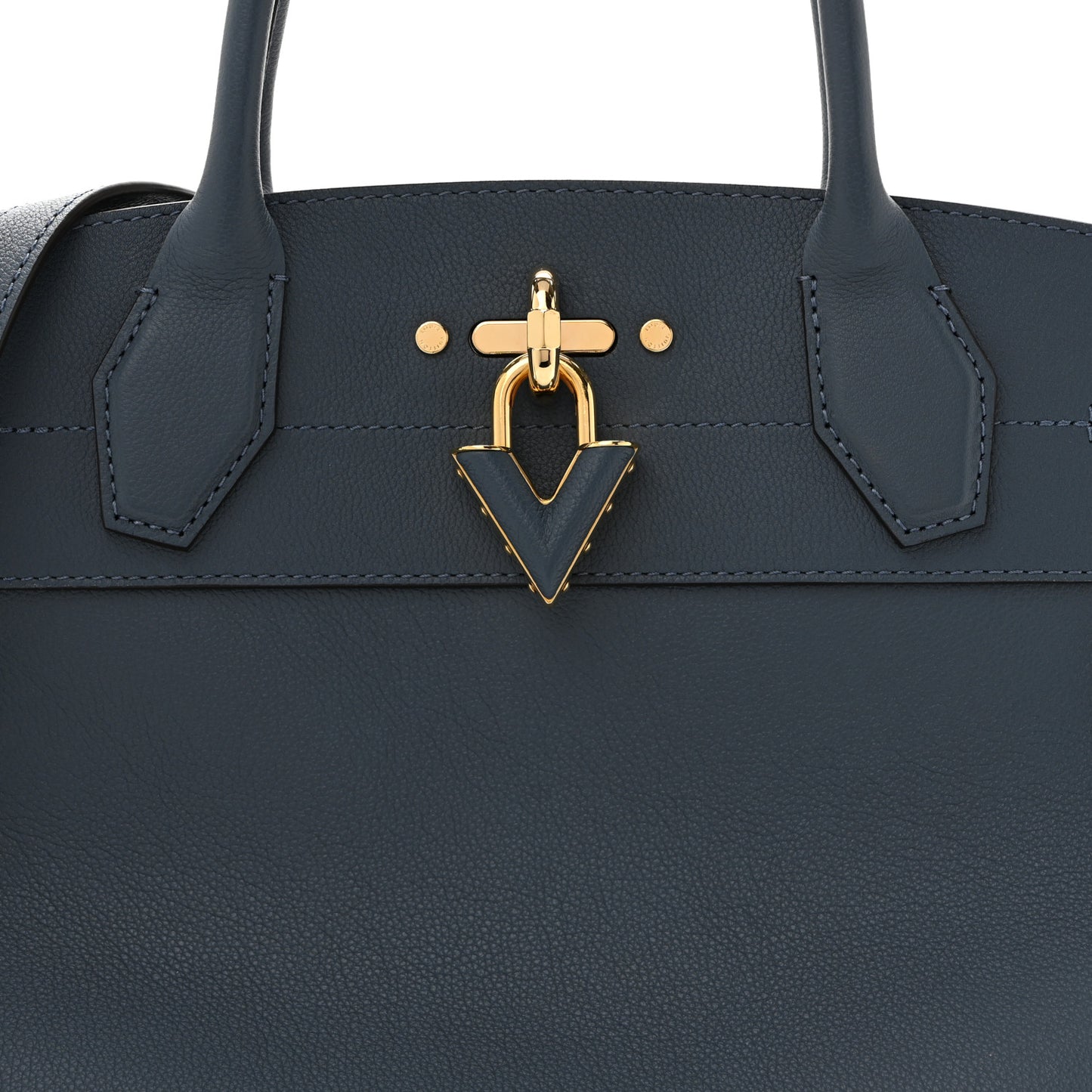 Grained Calfskin Steamer MM Blue