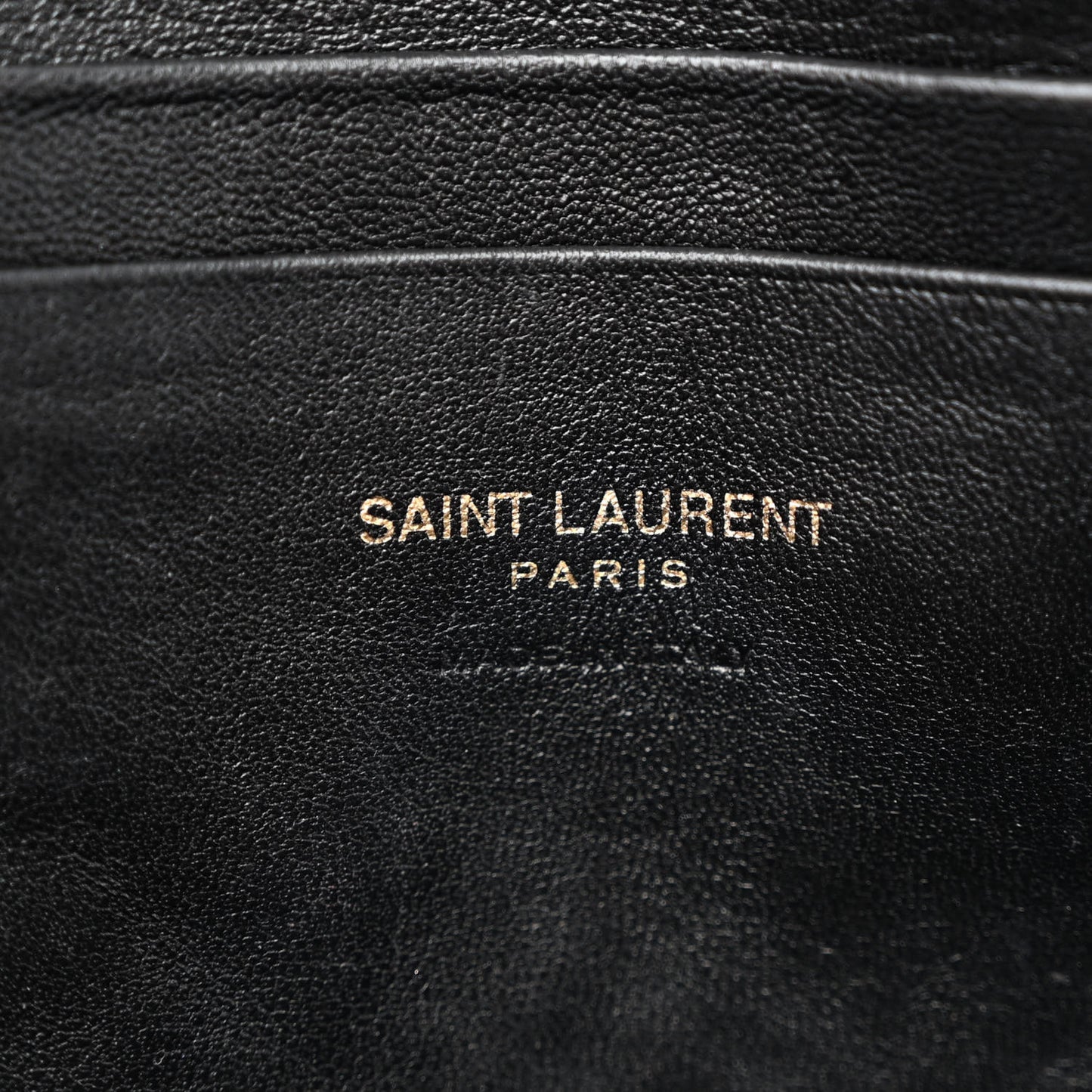 SAINT LAURENT Grain De Poudre Matelasse Monogram Mini Lou Camera Bag Black