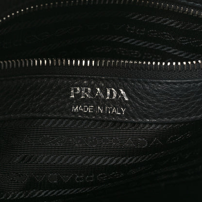 Prada Vitello Daino Soft Hobo Messenger Bag Black 6 of 9