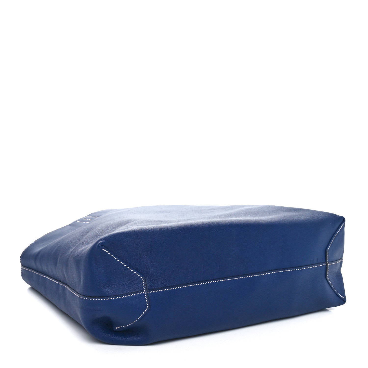 Hermes Veau Sikkim Taurillon Clemence Double Sens 36 Reversible Tote Bleu Electrique Bleu De Malte 11 of 14