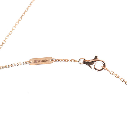 Van Cleef & Arpels 18K Rose Gold Diamond Grey Mother of Pearl Vintage Alhambra Pendant Necklace 6 of 6