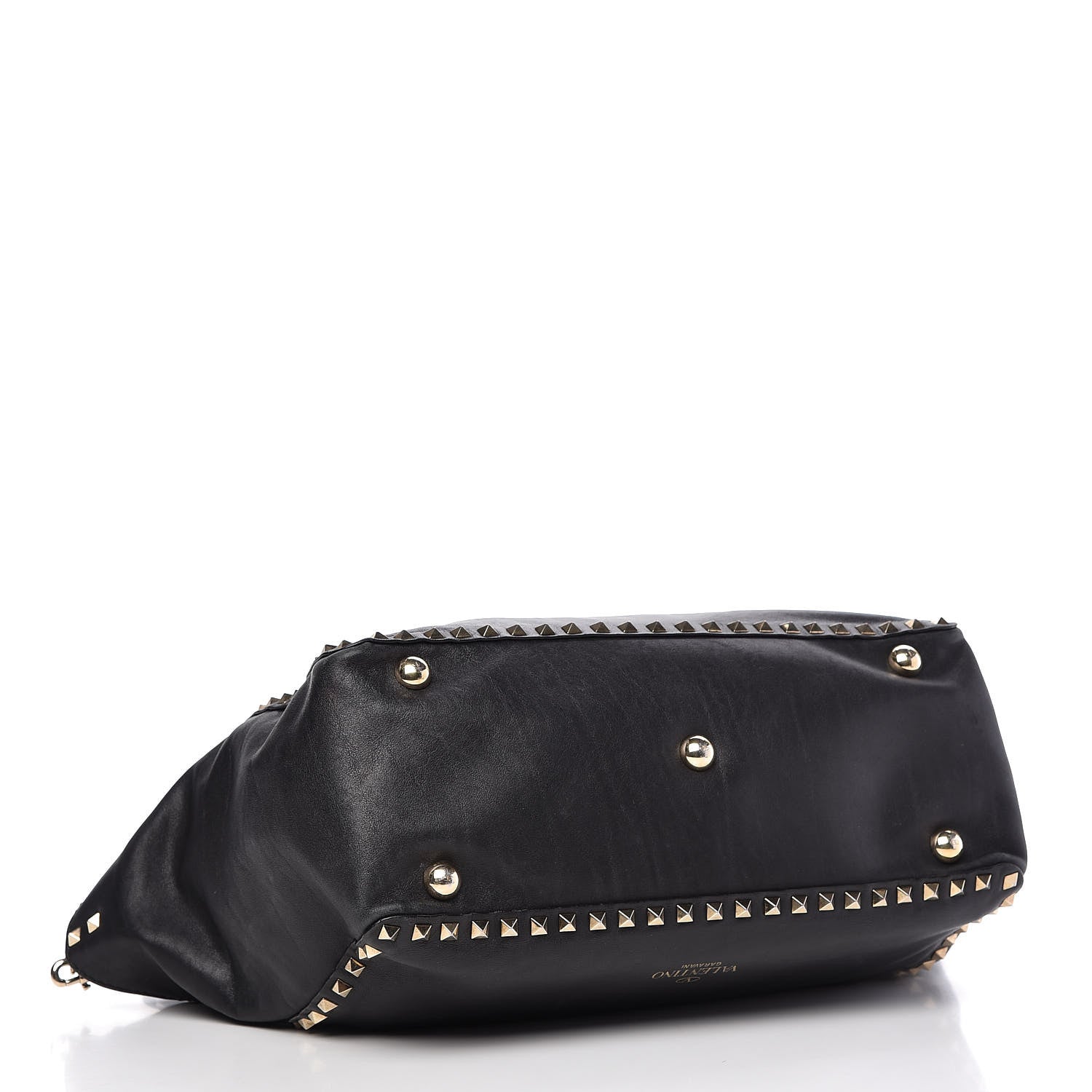 Valentino Garavani Vitello Medium Rockstud Tote Black 4 of 9