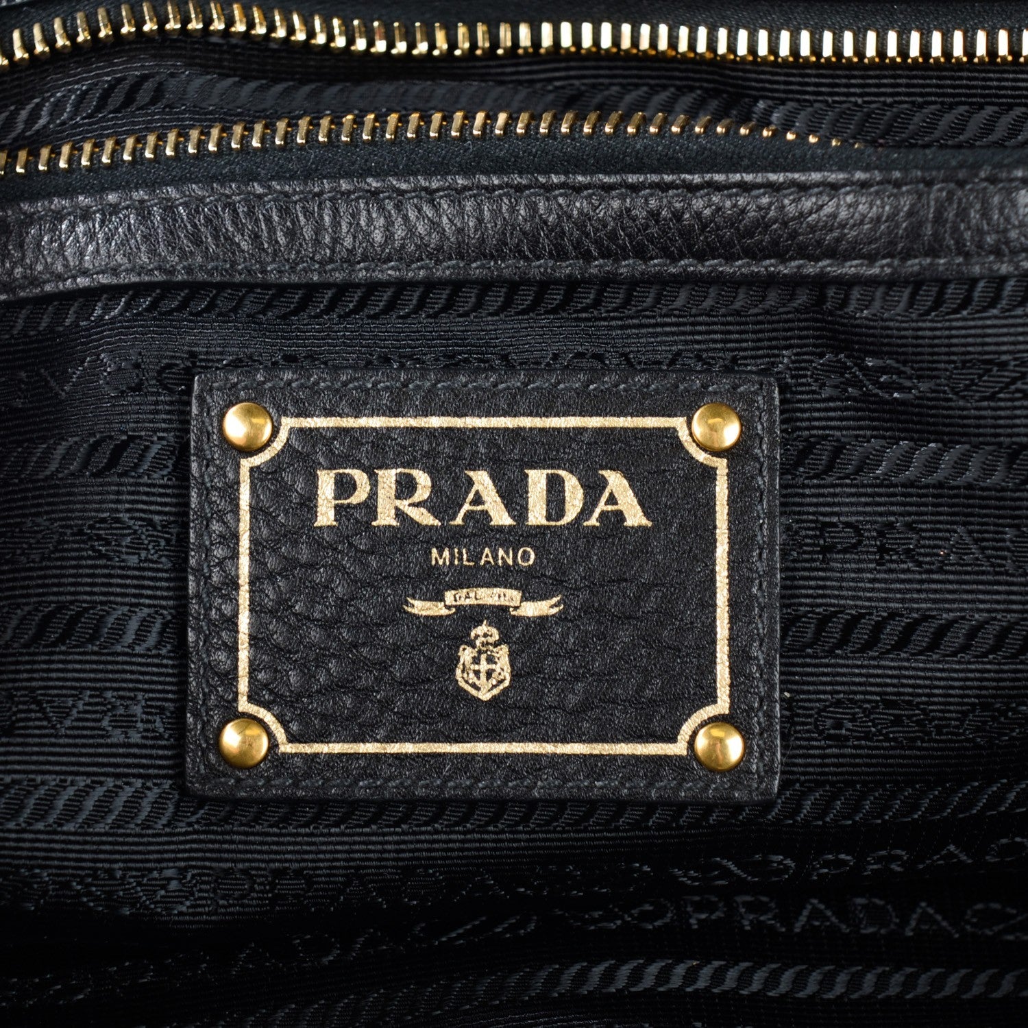 Prada Tessuto Nylon Vitello Daino Tote Nero Black 6 of 9