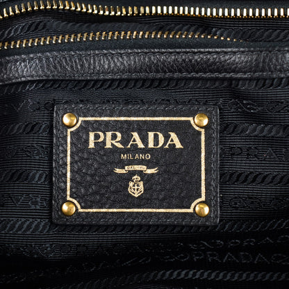 Prada Tessuto Nylon Vitello Daino Tote Nero Black 6 of 9