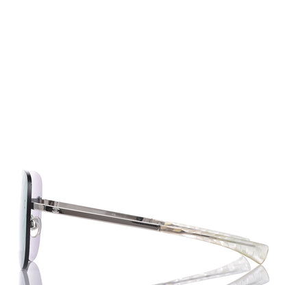 Chanel Shield Runway Sunglasses 4215 Silver Purple 3 of 7