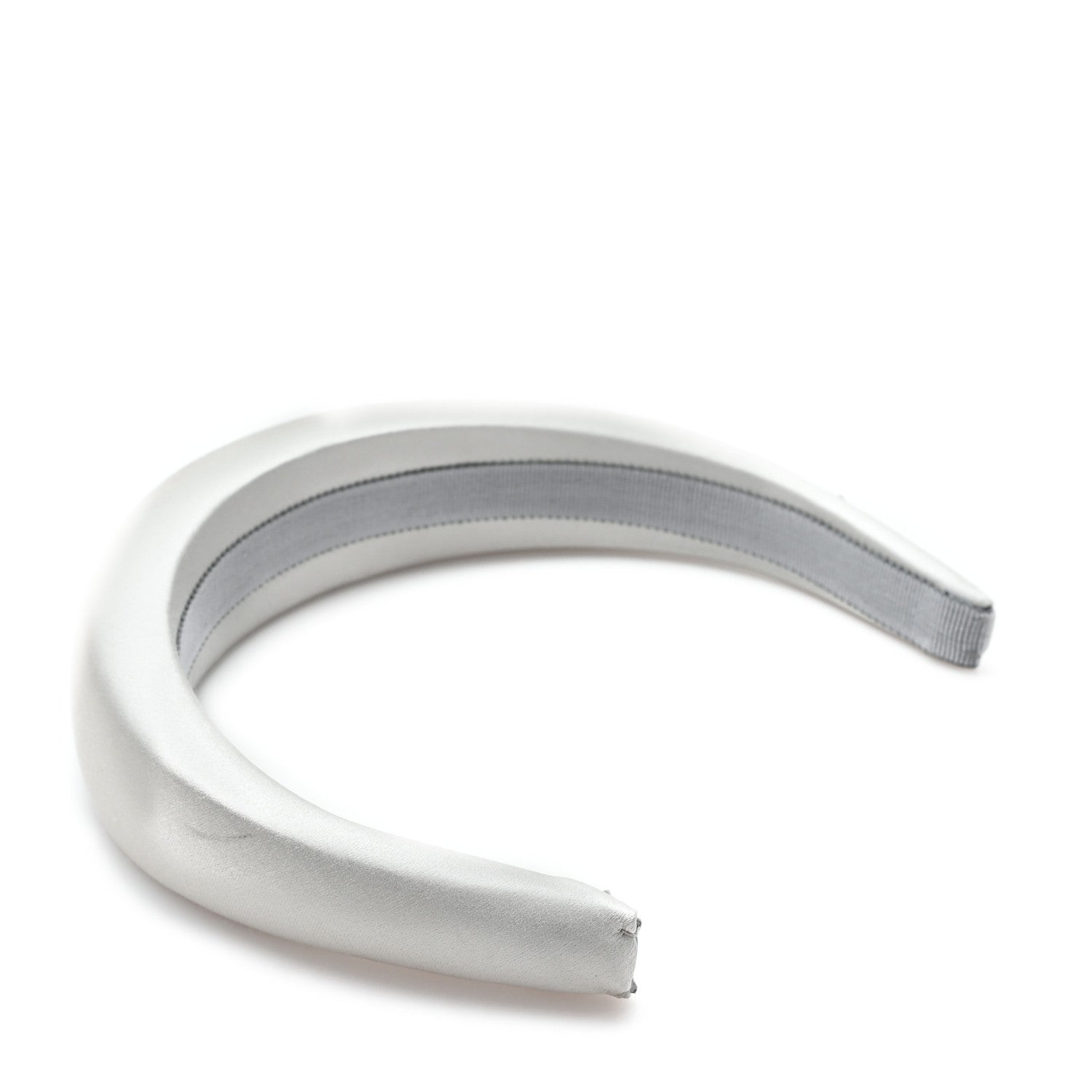 Prada Seta Triangle Logo Headband Light Grey 4 of 6