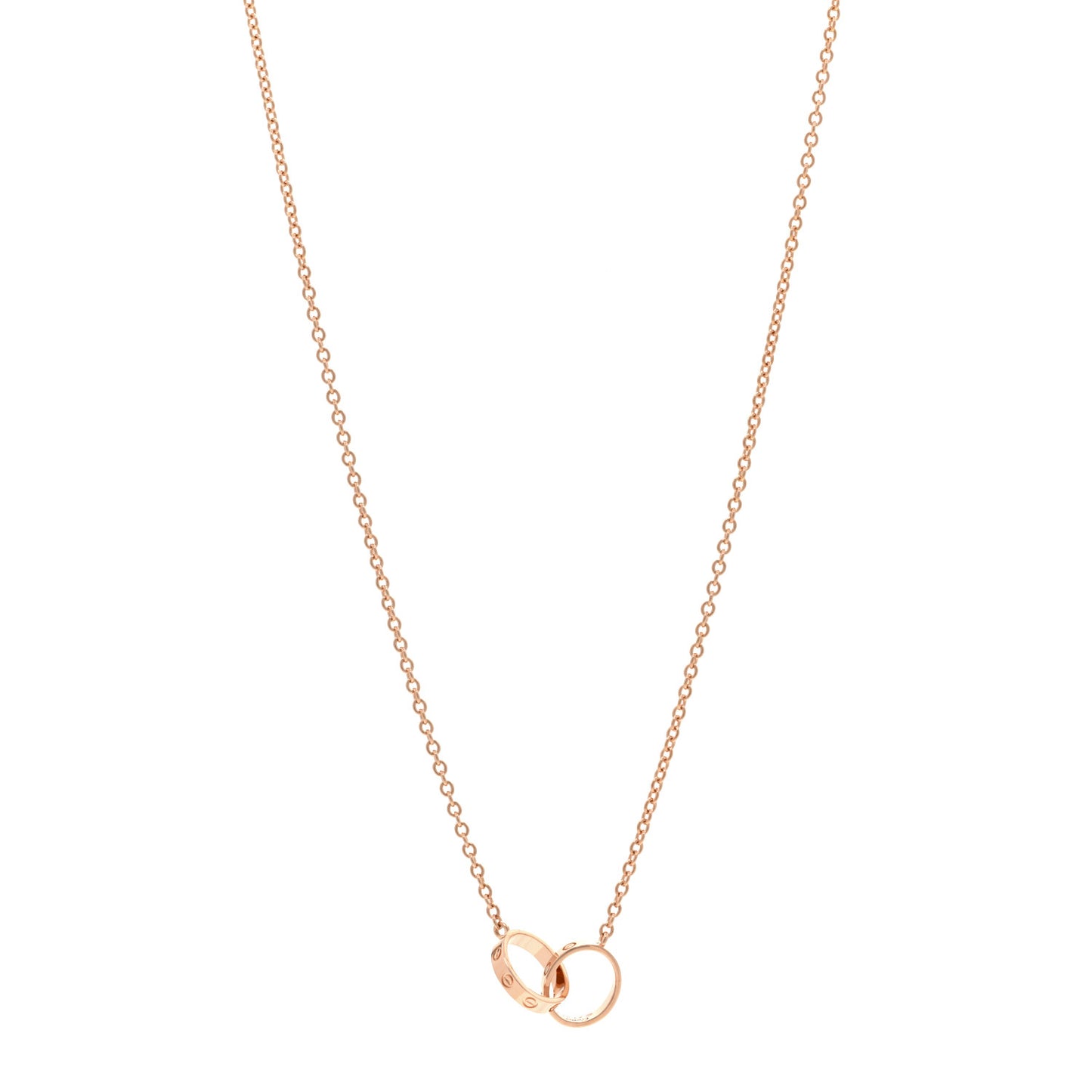 18K Pink Gold Interlocking LOVE Necklace
