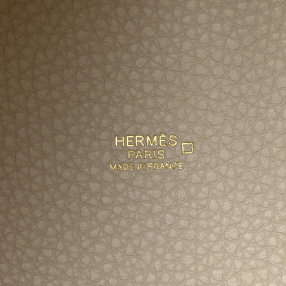 Hermes Taurillon Clemence Matte Alligator Picotin Lock Touch 18 PM Beton 6 of 13