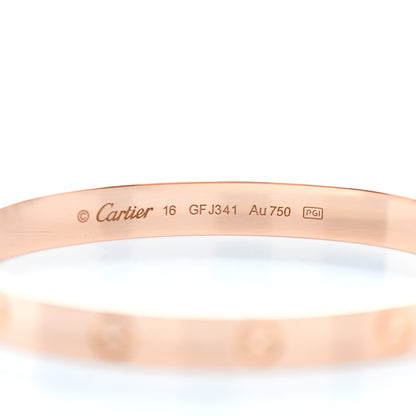 Cartier 18K Pink Gold LOVE Bracelet 16 4 of 5
