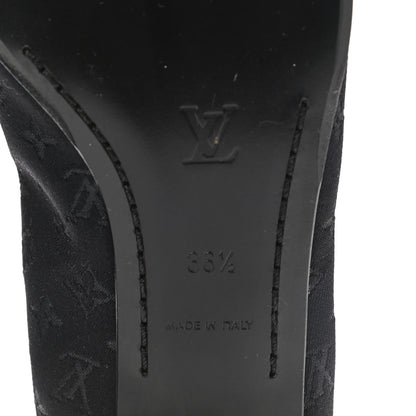 Louis Vuitton Satin Monogram Ballerina Flats 36.5 Black 8 of 8