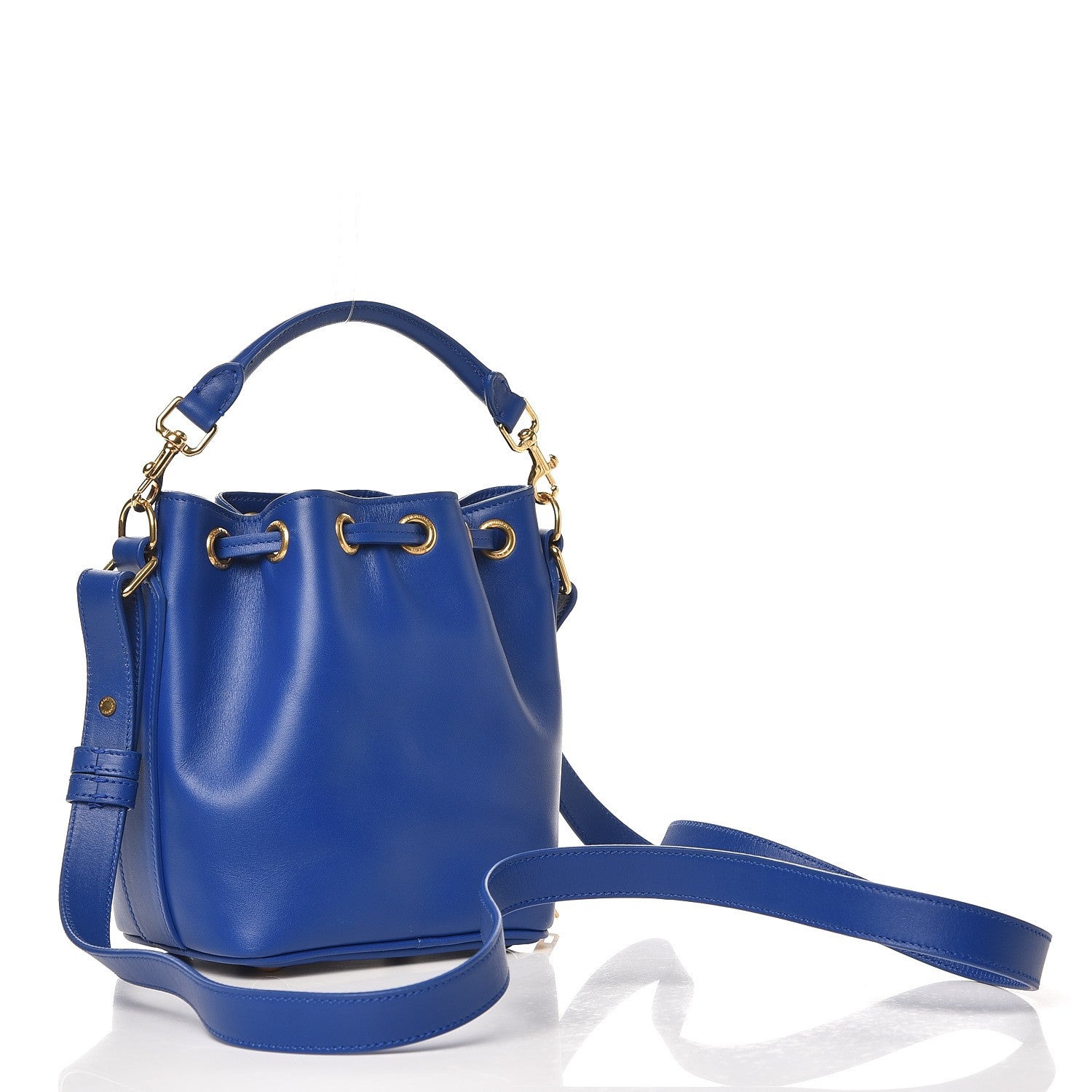 Saint Laurent Calfskin Small Emmanuelle Bucket Bag Blue Marjorelle 3 of 9