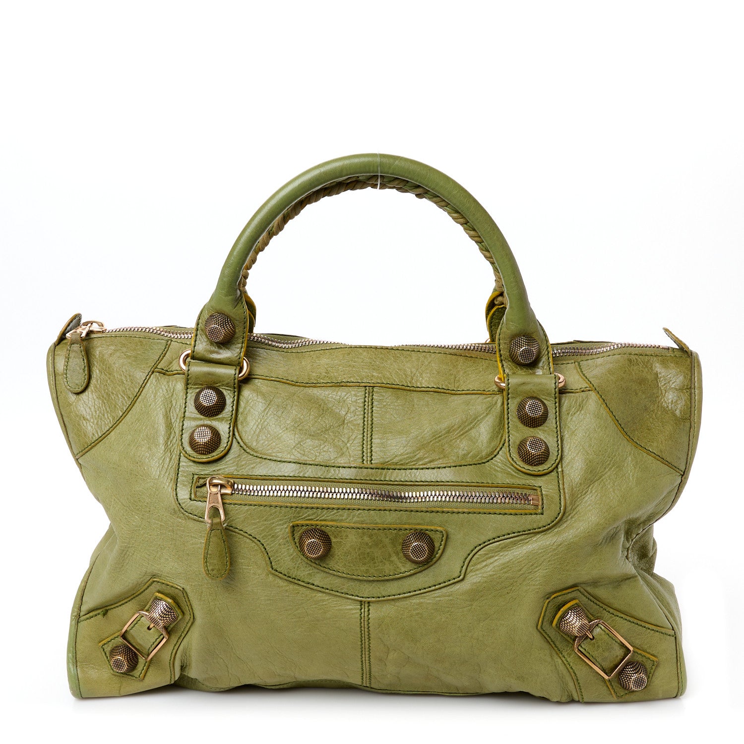Balenciaga Agneau Giant 21 Rose Gold Hardware Work Vert Militaire 1 of 12