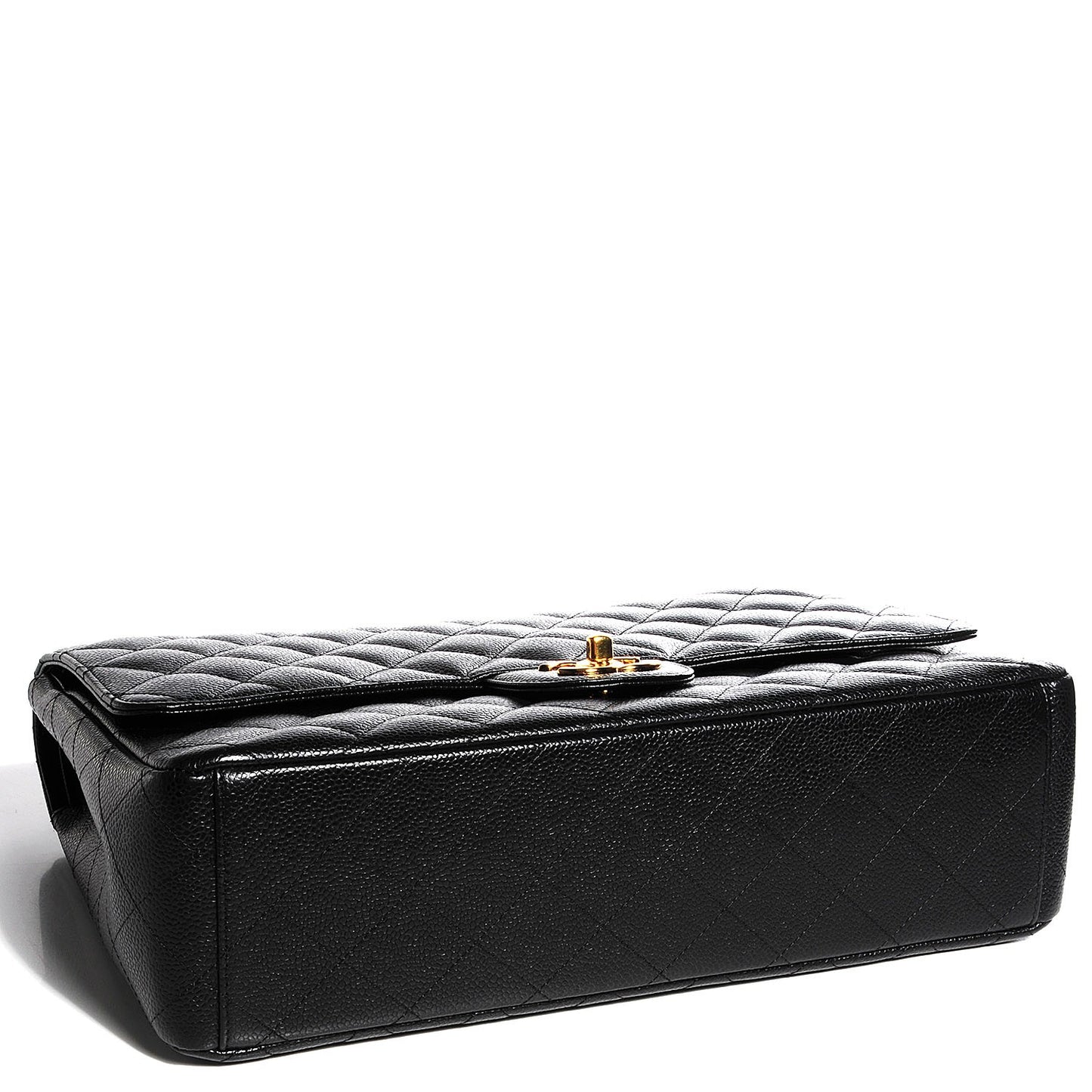 Caviar Quilted Maxi Double Flap Black