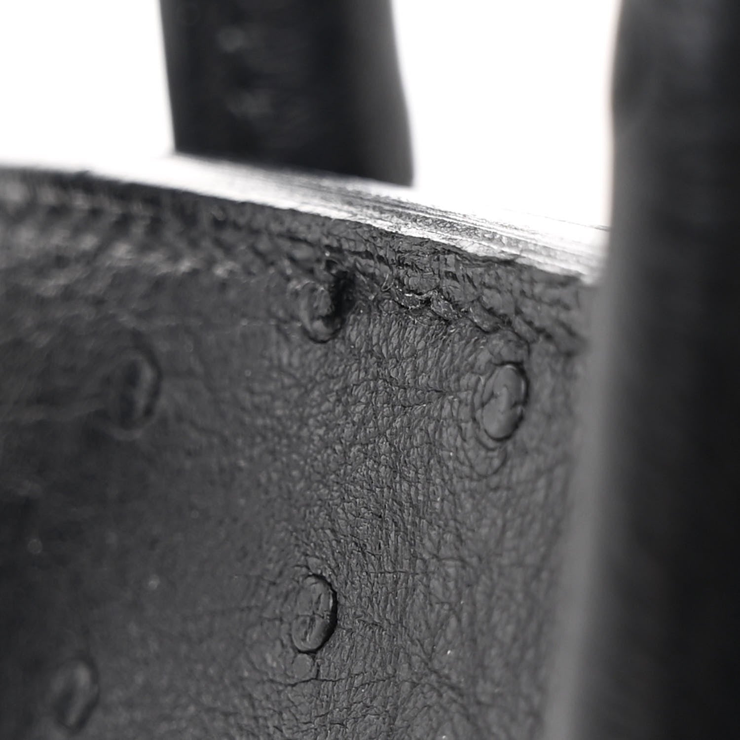 Hermes Ostrich Bi-Color Birkin 25 Bleu Iris Black 10 of 12