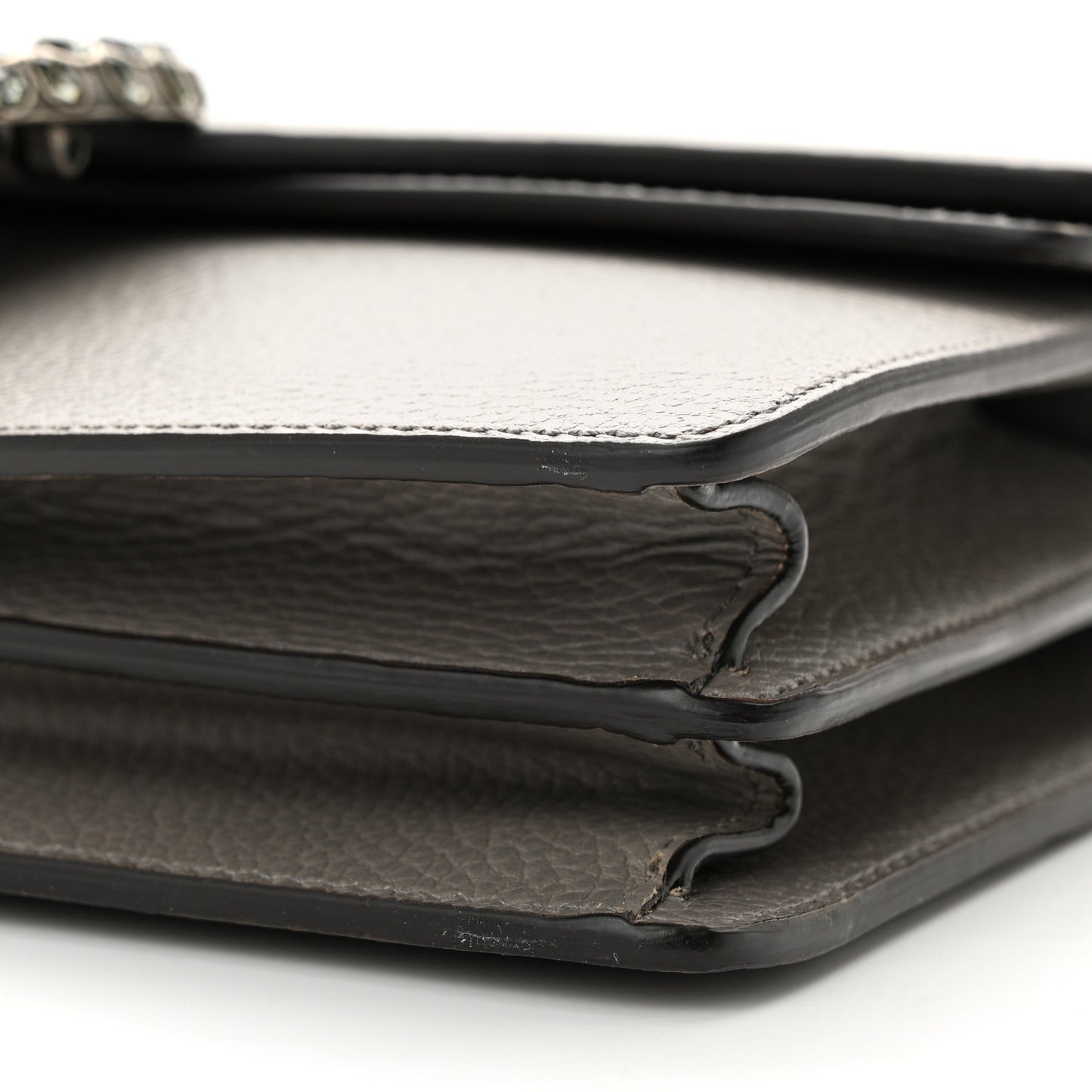 Pebbled Calfskin Small Dionysus Shoulder Bag Dusty Grey