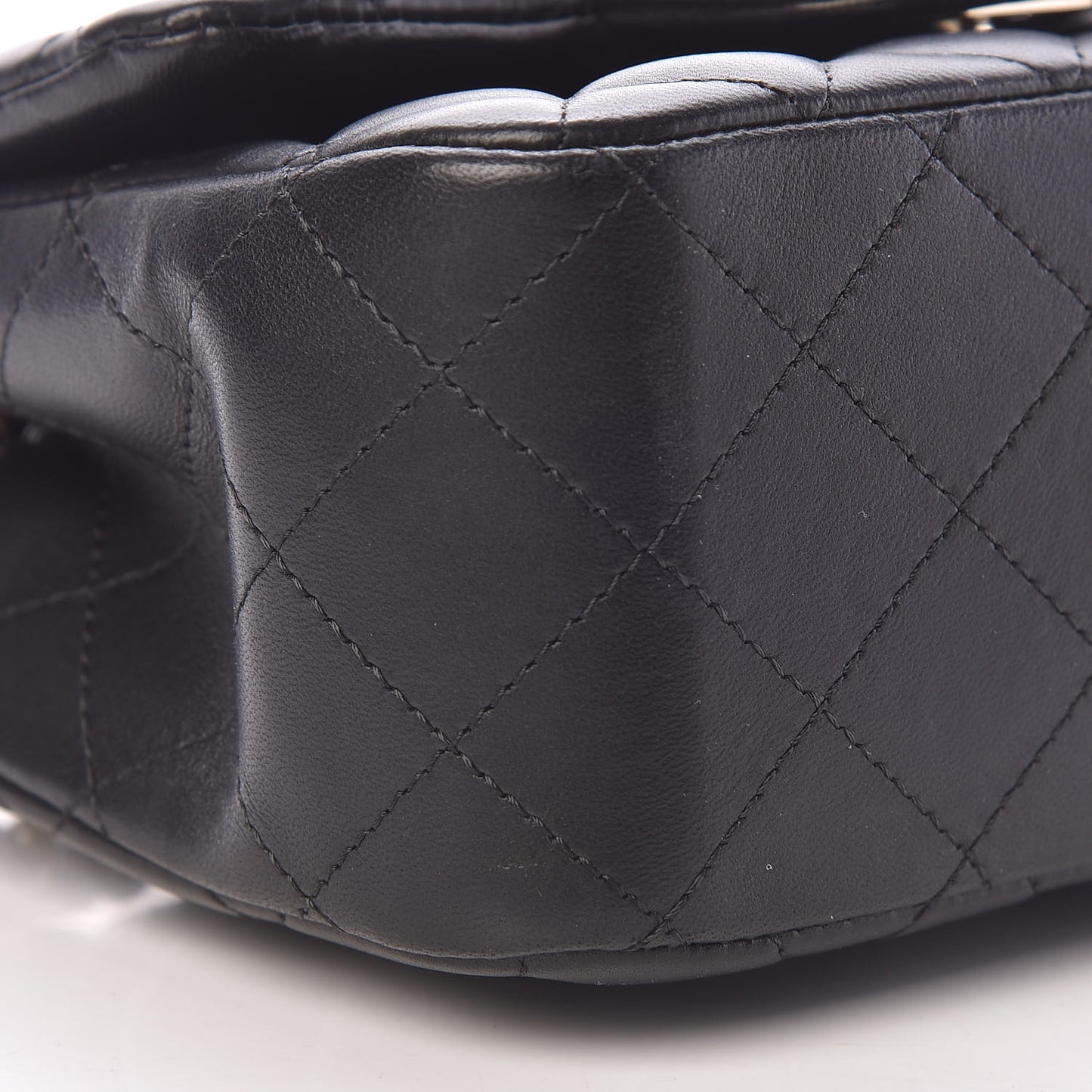 Lambskin Quilted Mini Square Flap Black