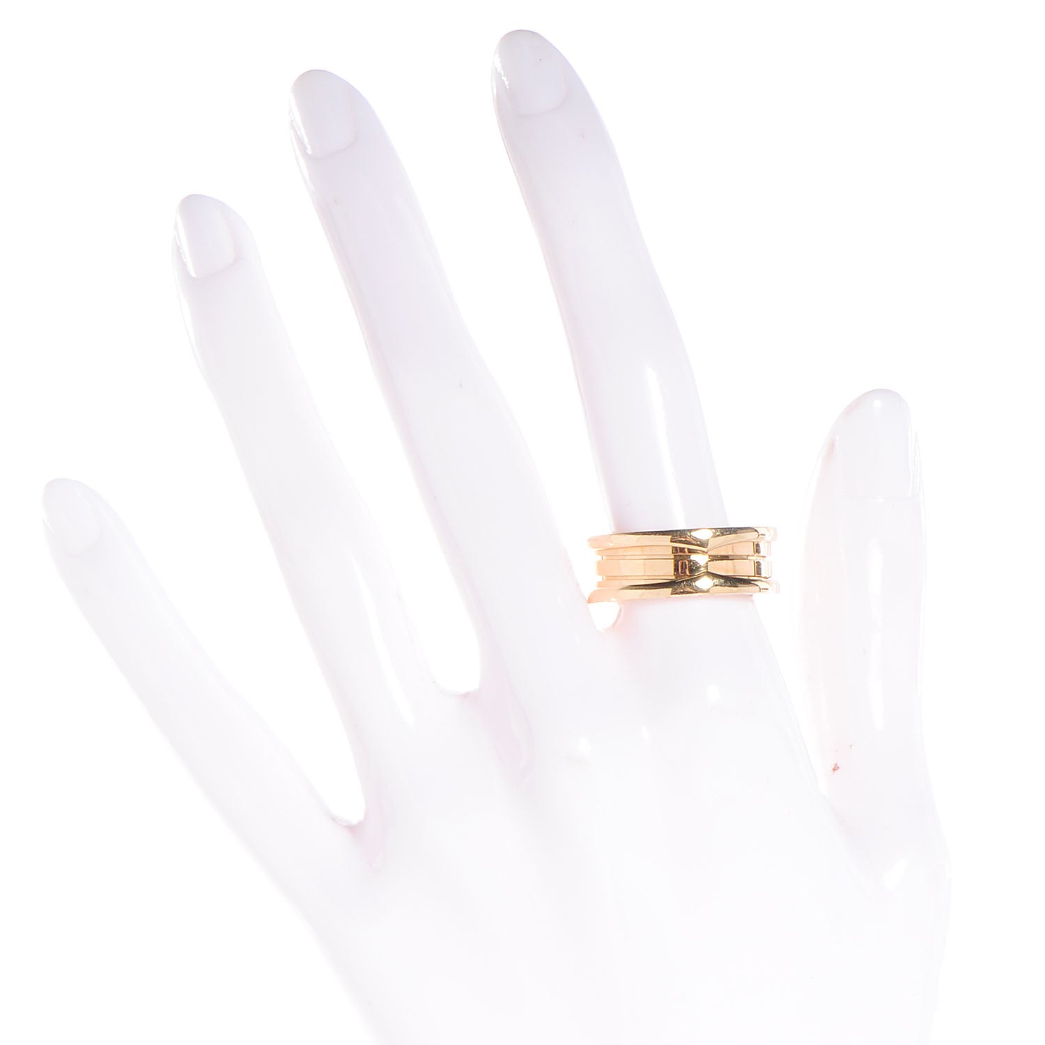Bulgari BVLGARI 18k Yellow Gold B.Zero1 Four Band Ring size 8.5 2 of 5