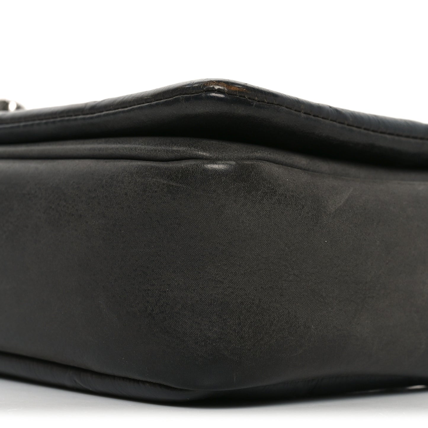 Calfskin Diamond Embossed Medium New Chic Flap Dark Grey