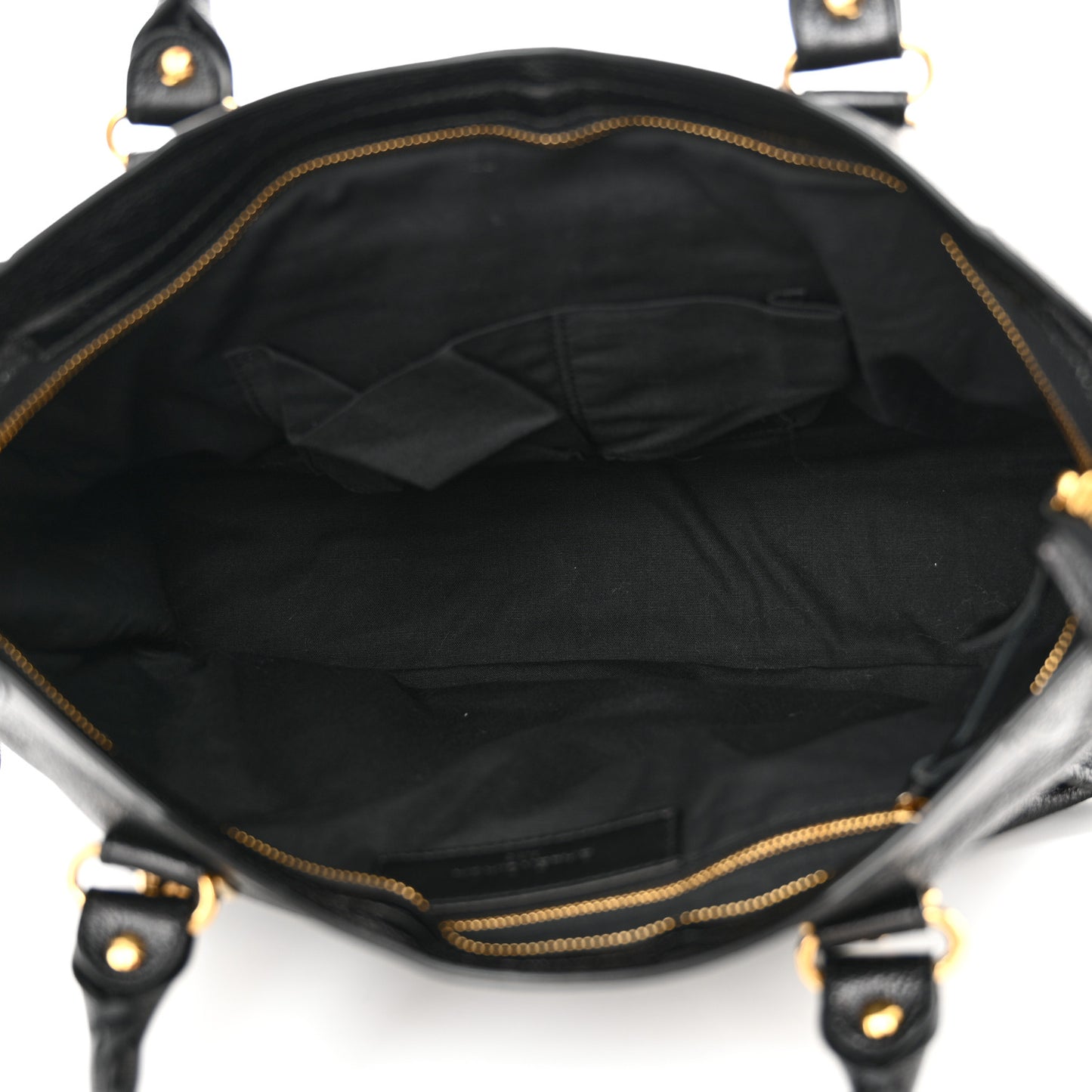 Chevre Gold Metallic Edge Hardware City Black