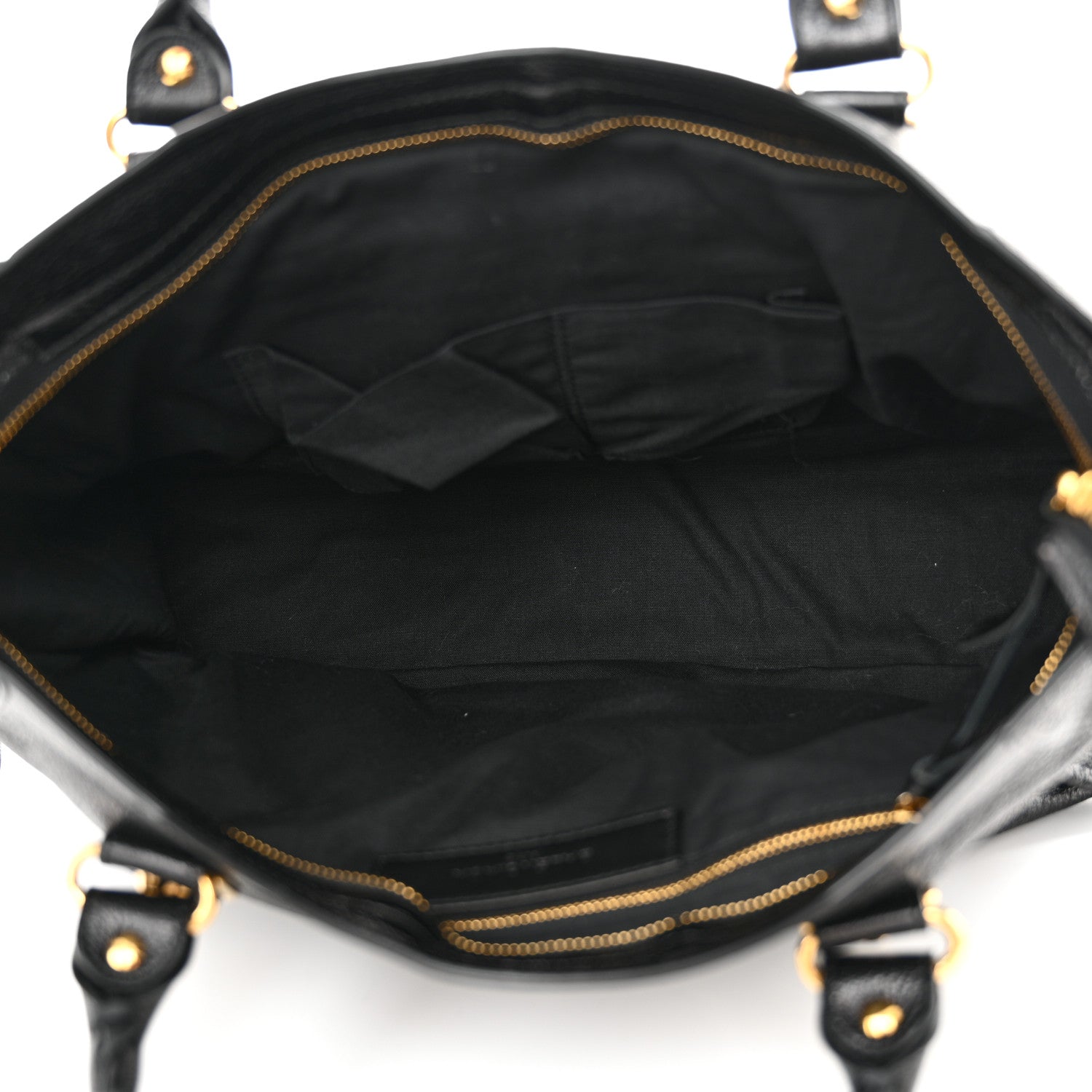 Balenciaga Chevre Gold Metallic Edge Hardware City Black 6 of 12