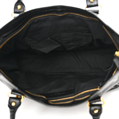 Balenciaga Chevre Gold Metallic Edge Hardware City Black 6 of 12
